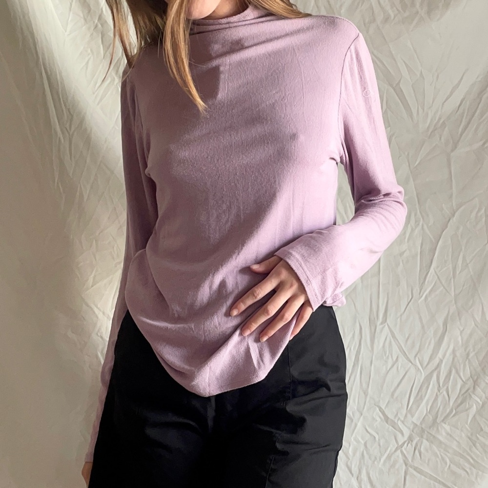 lavender turtleneck